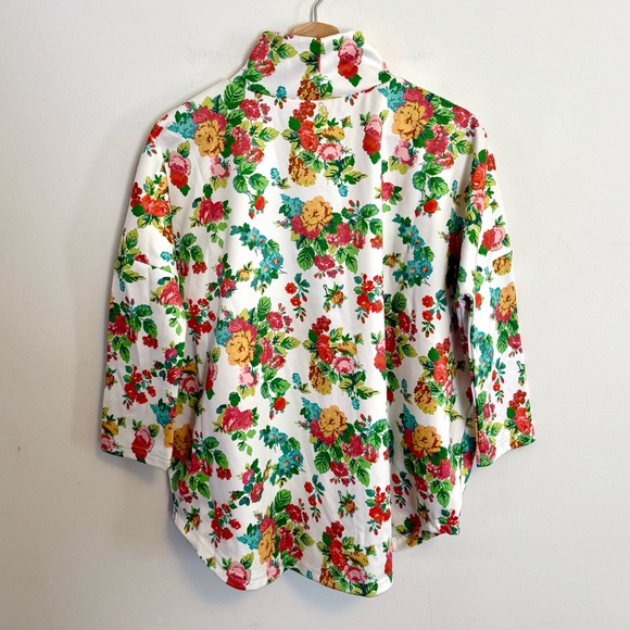 NWT SMITH & QUINN EVERETT SWEATSHIRT Floral Striped Small - Picture 3 of 3